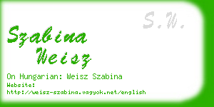 szabina weisz business card